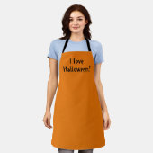 Tablier J'Aime Halloween Orange Apron (Porté)