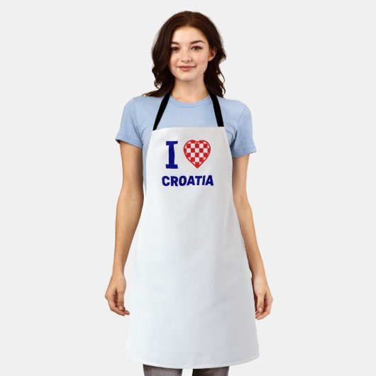 Tablier J'aime la Croatie (Porté)