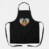 Tablier J'aime la lutte Retro Heart (Recto)