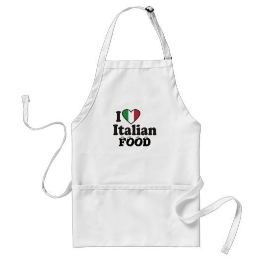Tablier J'aime la NOURRITURE italienne (Devant)