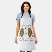 Tablier J'aime le café et je t'aime (Porté)