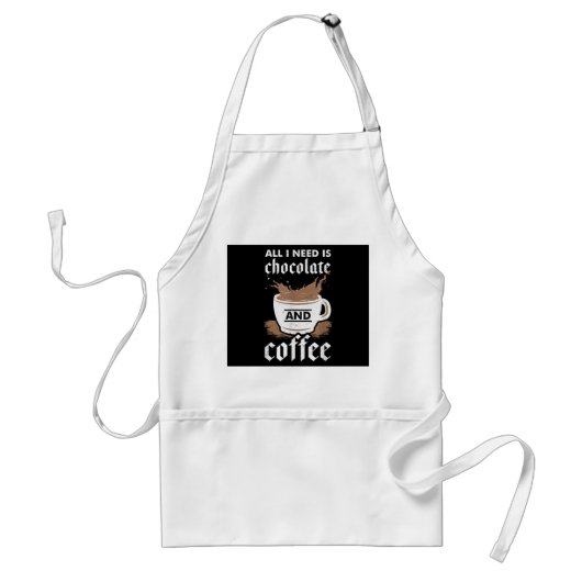 Tablier J'Aime Le Chocolat Et Le Café (Devant)