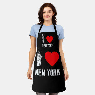 Tablier J'aime le design de t-shirt cœur de New York