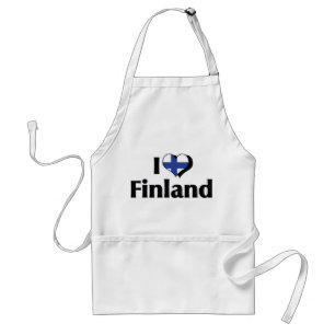 Tablier J'aime le drapeau de Finlande