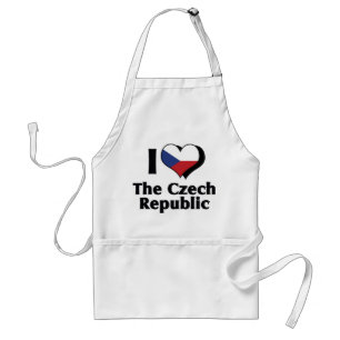 Tablier J'aime le drapeau de la République tchèque