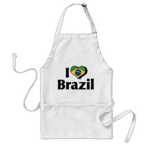 Tablier J'aime le drapeau du Brésil