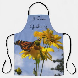 Tablier J'aime le jardinage - Floral et Papillon III