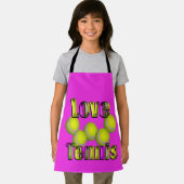 Tablier J'Aime Le Tennis, Les Enfants Plein Imprimé Apron (Insitu)