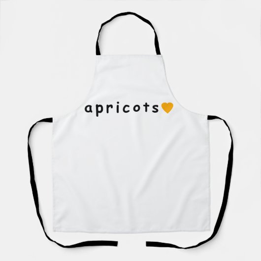 Tablier J'aime les abricots (Recto)