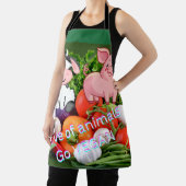 Tablier J'aime les animaux Go vegan mens Apron (Insitu)