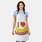 Tablier J'aime les bananes (Porté)
