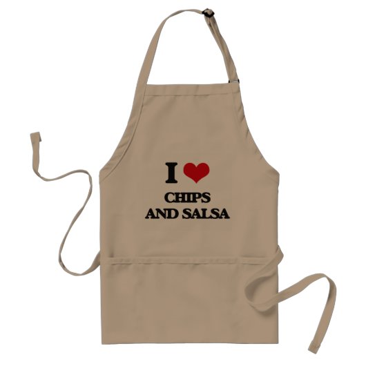 Tablier J'aime les frites et le Salsa (Devant)