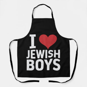 Tablier J'aime les garçons juifs Je coeur les garçons juif