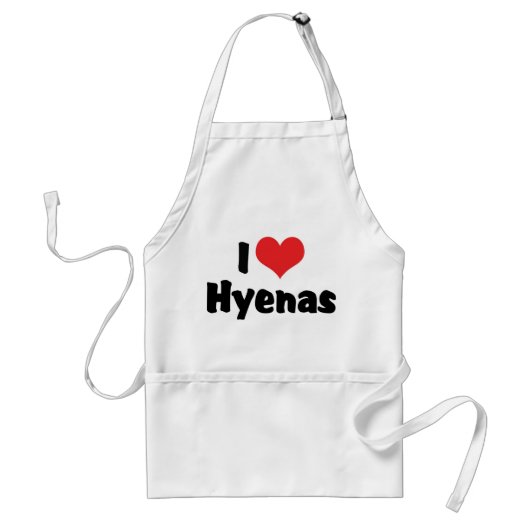 Tablier J'aime les hyènes à cœur (Devant)