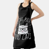 Tablier J'Aime Les Maths Et Les Chats Cute Kitty Chat (Insitu)