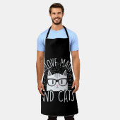 Tablier J'Aime Les Maths Et Les Chats Cute Kitty Chat (Porté)