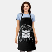 Tablier J'Aime Les Maths Et Les Chats Cute Kitty Chat (Porté)