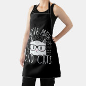 Tablier J'Aime Les Maths Et Les Chats Cute Kitty Chat (Insitu)