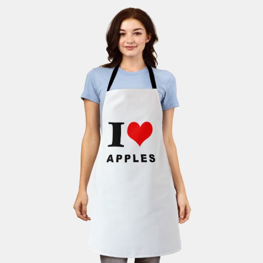Tablier J'aime les pommes (Porté)