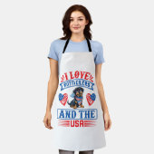 Tablier J'aime les Rottweilers et les États-Unis (Porté)