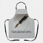 Tablier J'aime les stylos-plumes (Recto)