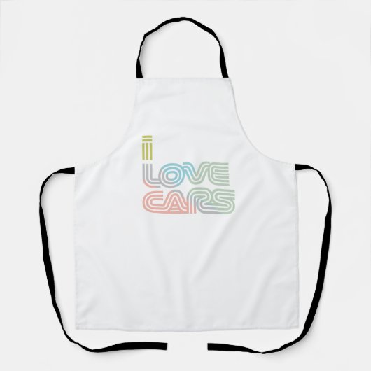 Tablier J'aime les voitures Aprons (Recto)
