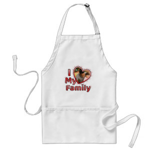 Tablier J'aime ma famille photo personnalisée