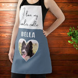 Tablier J'aime ma frontière Collie Chien Photo en Nom du C<br><div class="desc">J'aime ma Frontière Collie Chien Photo dans Nom du Coeur Apron. Ce tablier est parfait pour tous les propriétaires de Collie Frontière ! Il dispose d'une belle photo en forme de coeur et d'un nom personnalisé de votre chien. Le texte "I love my Border Collie" est dans un script tendance....</div>