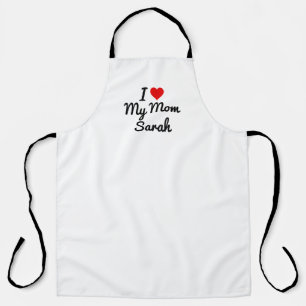 Tablier J'aime ma maman Créez votre propre nom de mère