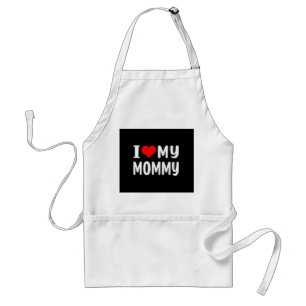 Tablier J'aime ma maman drôle pour maman maman