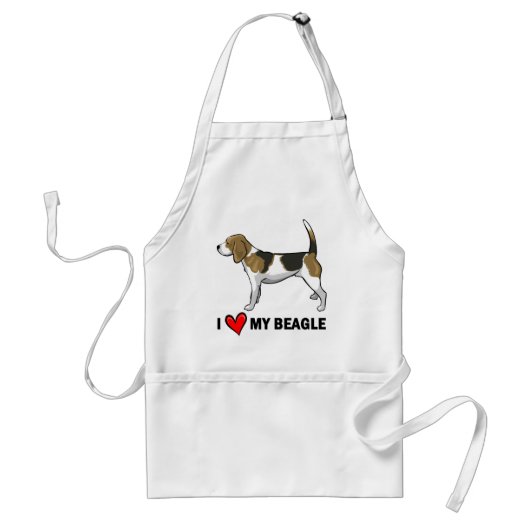 Tablier J'aime mon beagle (Devant)