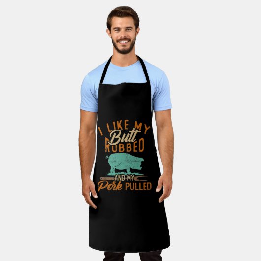 Tablier J'Aime Mon Beurre Et Mon Porc Tiré (Porté)