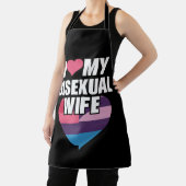 Tablier J'Aime Mon Bisexuel Femme Bi Pride Bisexual Drapea (Insitu)