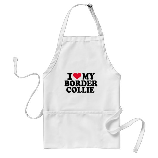 Tablier J'aime mon border collie (Devant)