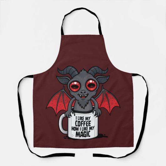Tablier J'aime mon café comme j'aime ma magie (Recto)