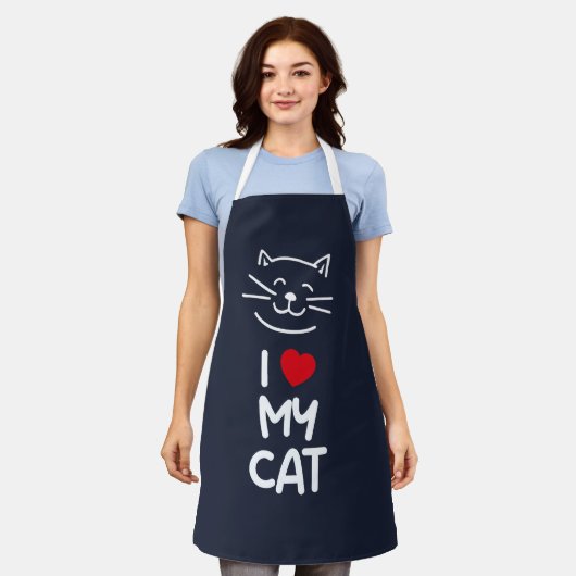 Tablier J'aime mon chat (Porté)