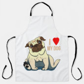 Tablier J'Aime Mon Chien (Recto)