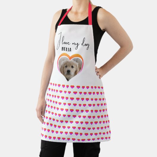 Tablier J'aime mon chien Coeur Motif Animaux domestiques N (Insitu)