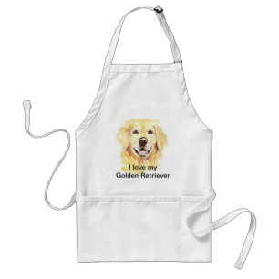 Tablier J'aime mon Golden Retriever, chien, animal de comp
