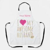 Tablier J'aime mon merveilleux anniversaire de Mariage de  (Recto)