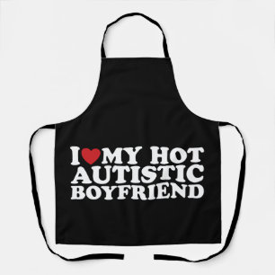 Tablier J'aime mon petit ami autiste sexy Copain Autisme C