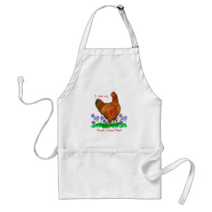 Tablier J'Aime Mon Rhode Island Poulets rouges poules