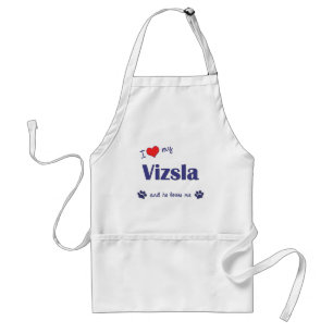 Tablier J'aime mon Vizsla (le chien masculin)
