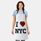 Tablier J'aime NYC cœur (Porté)