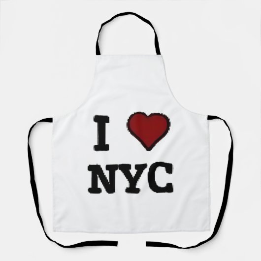 Tablier J'aime NYC cœur (Recto)