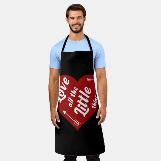 Tablier J'aime toutes les petites choses design (Porté)