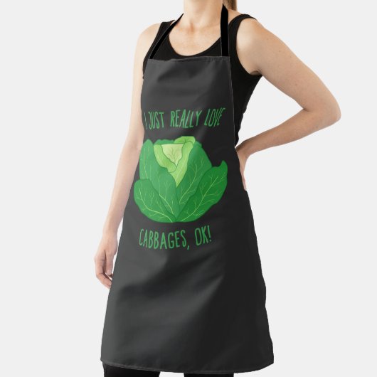 Tablier J'Aime Vraiment Les Cabbages, OK !T-shirts (Insitu)