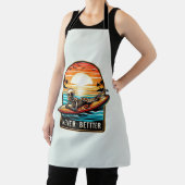 Tablier Jamais mieux - Squelette Surf Sunset Wave (Insitu)