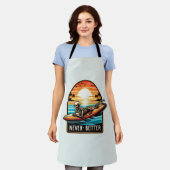 Tablier Jamais mieux - Squelette Surf Sunset Wave (Porté)