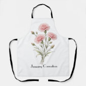 Tablier January Carnation Flowers  (Recto)